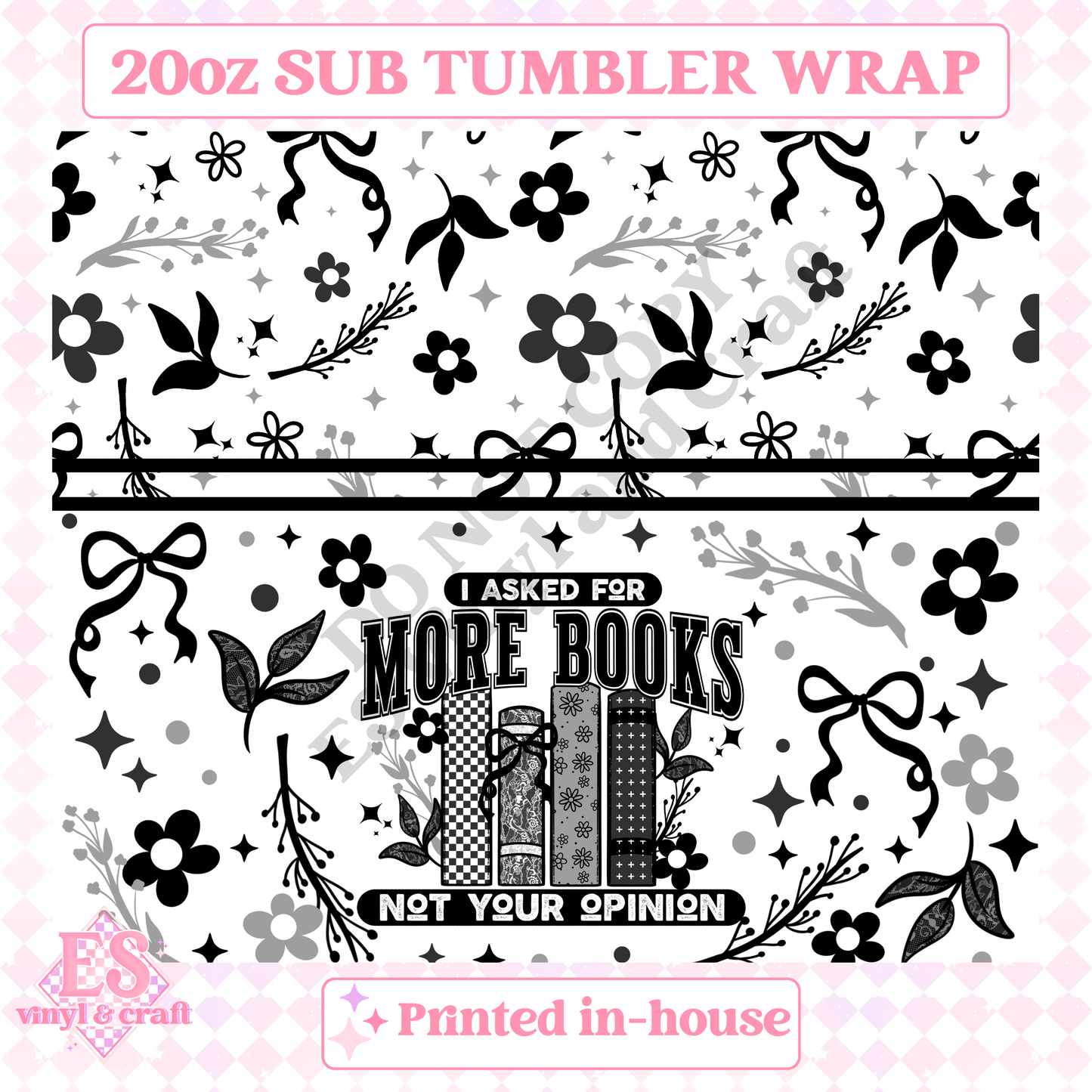 More Books - Full 20oz Tumbler Sublimation Print image 1
