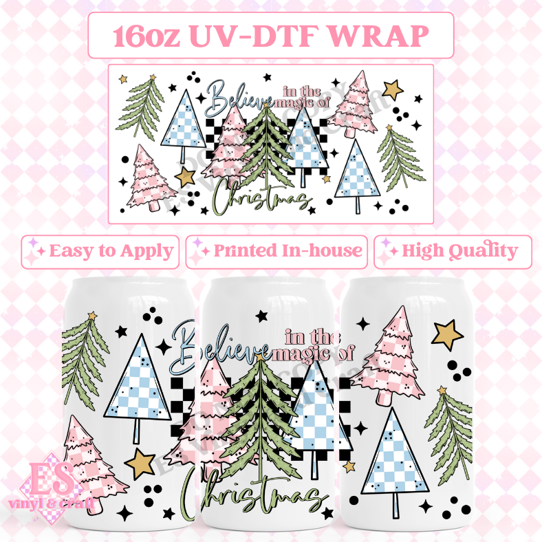 Magic of Christmas - 16oz Beer Can / Libbey UV-DTF Transfer image 0