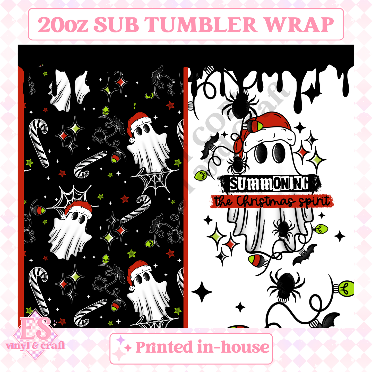 Summoning Christmas - Full 20oz Tumbler Sublimation Print image 1