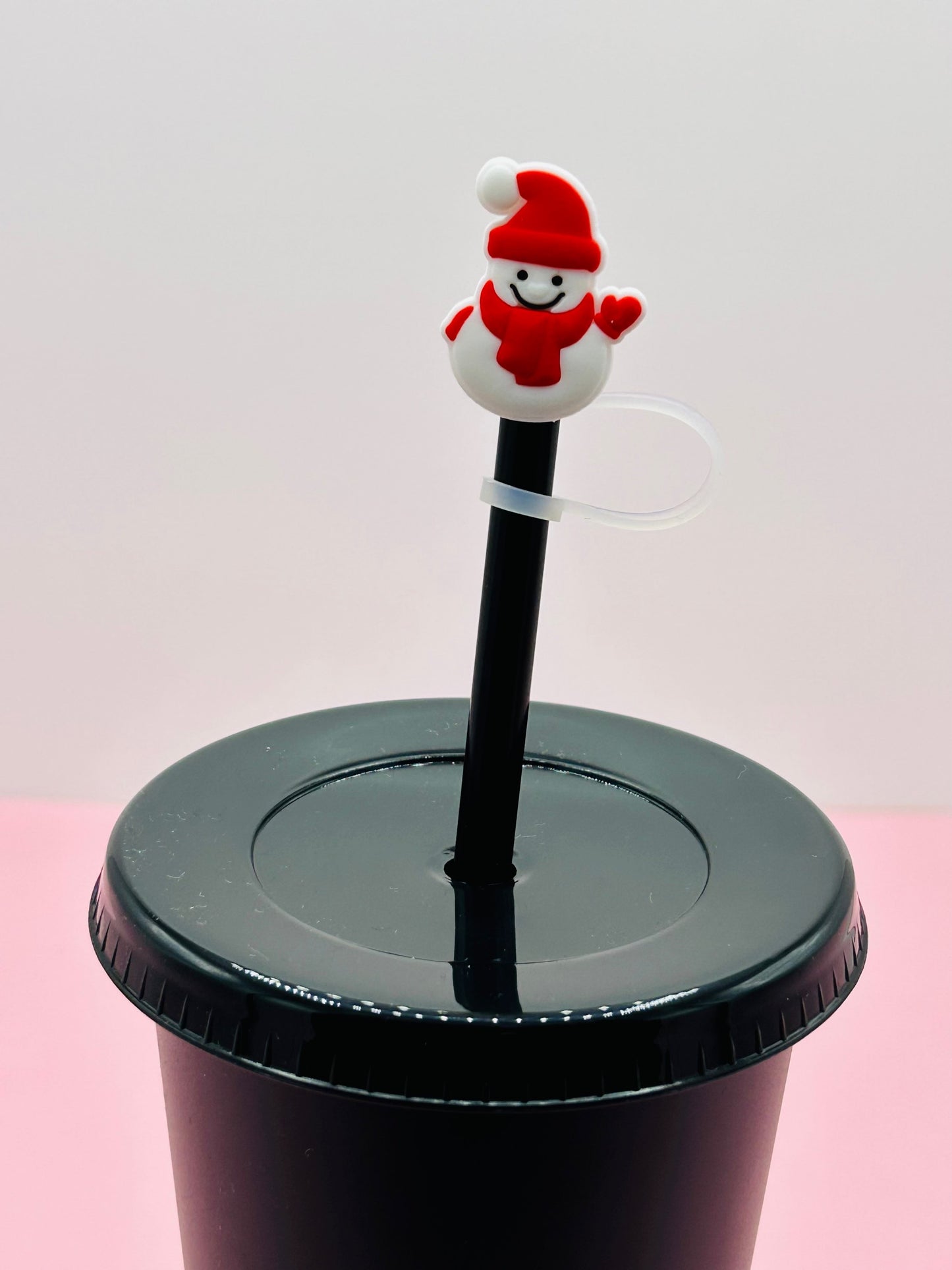 Straw Topper - Snowman image 0