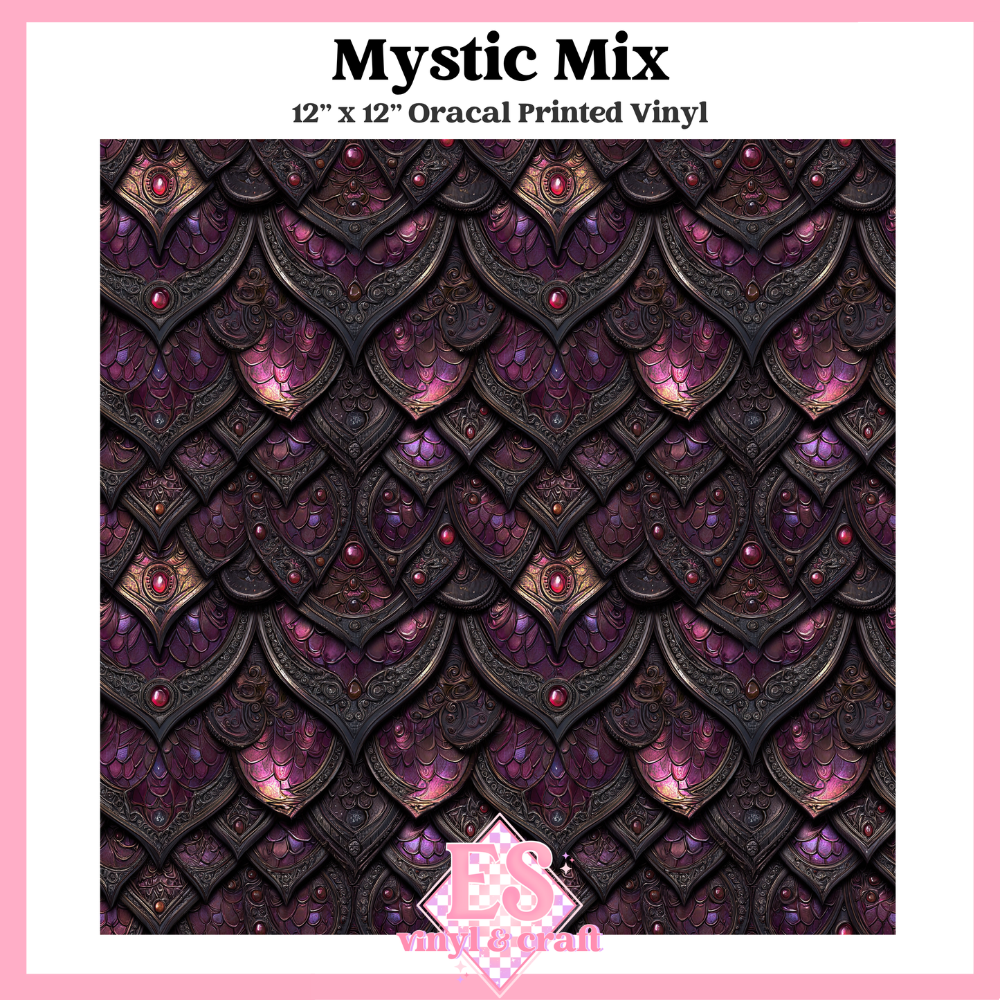 Gemstone Dragon Scale Collection - 12" x 12" Sheet (14 Different De image 14