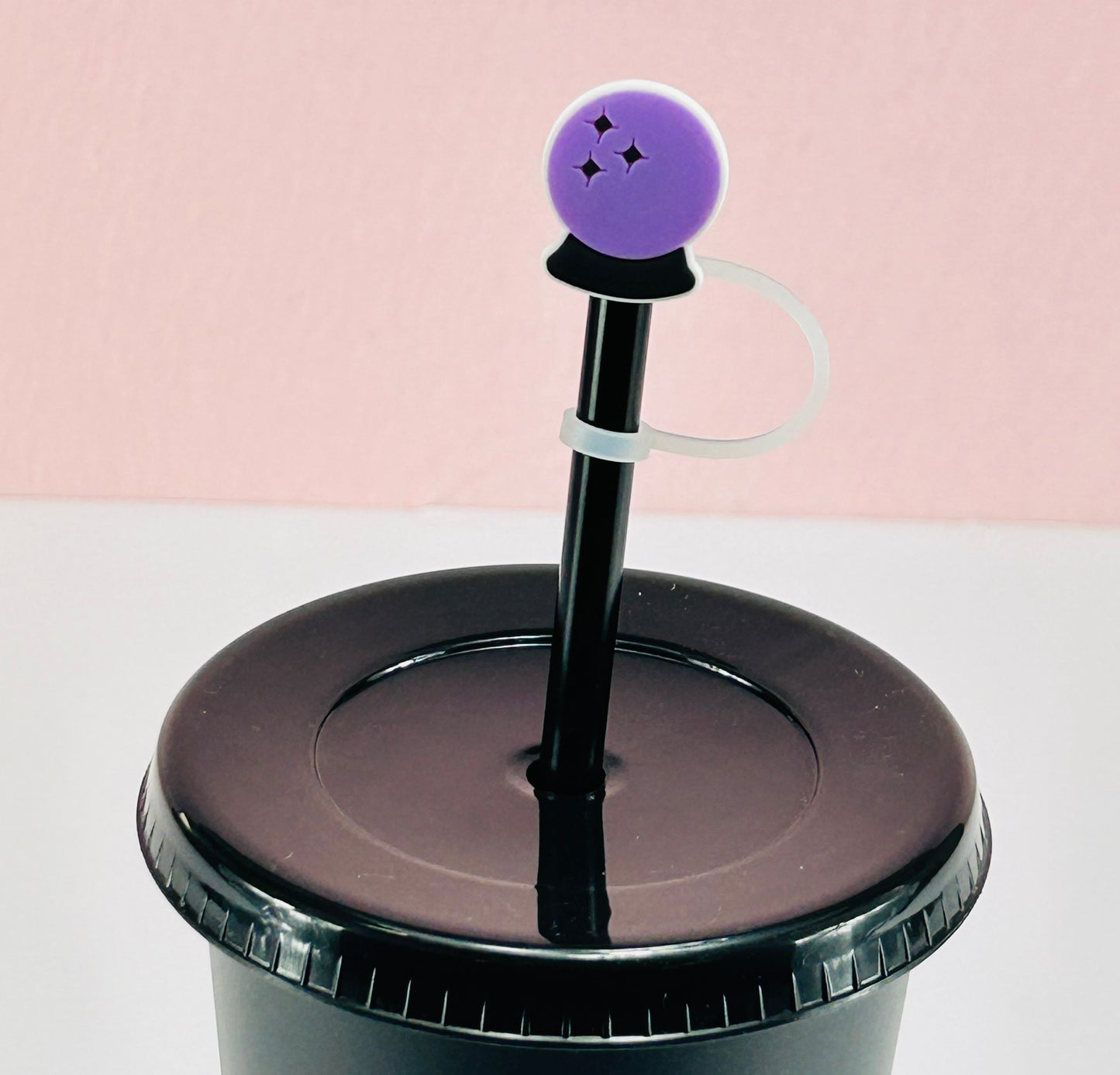 Crystal Ball with Stars - Straw Topper image 0