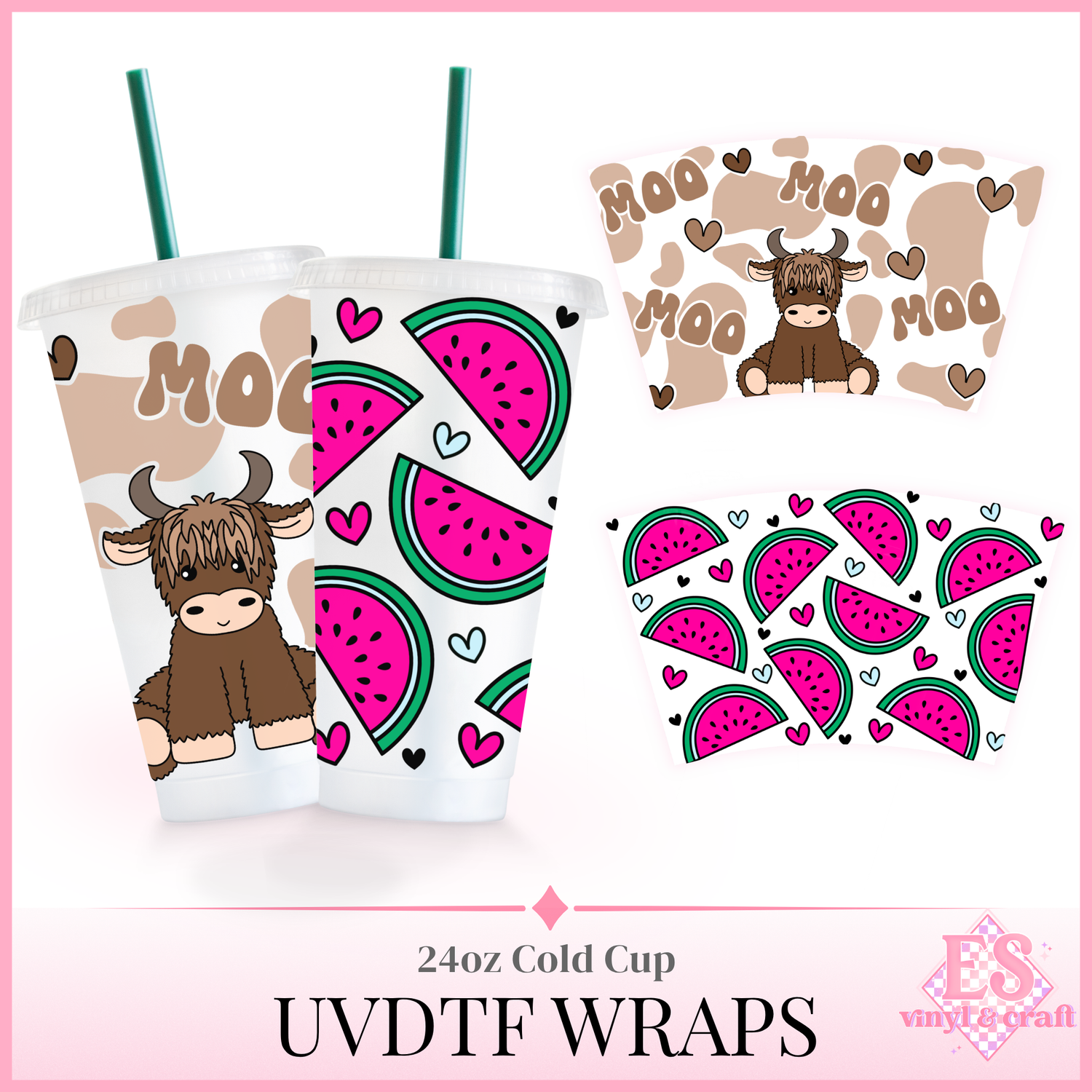UVDTF 24oz Cup Wrap