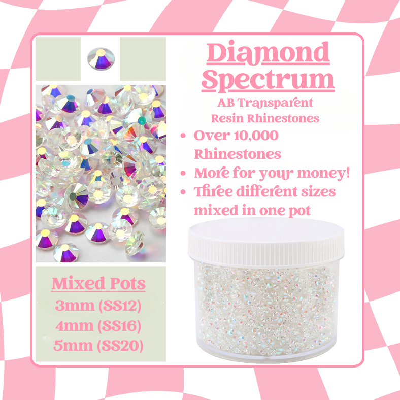 Rhinestone Mixed Pots (3mm, 4mm, 5mm) 100g image 7