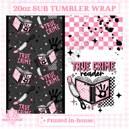 True Crime - Full 20oz Tumbler Sublimation Print image 1