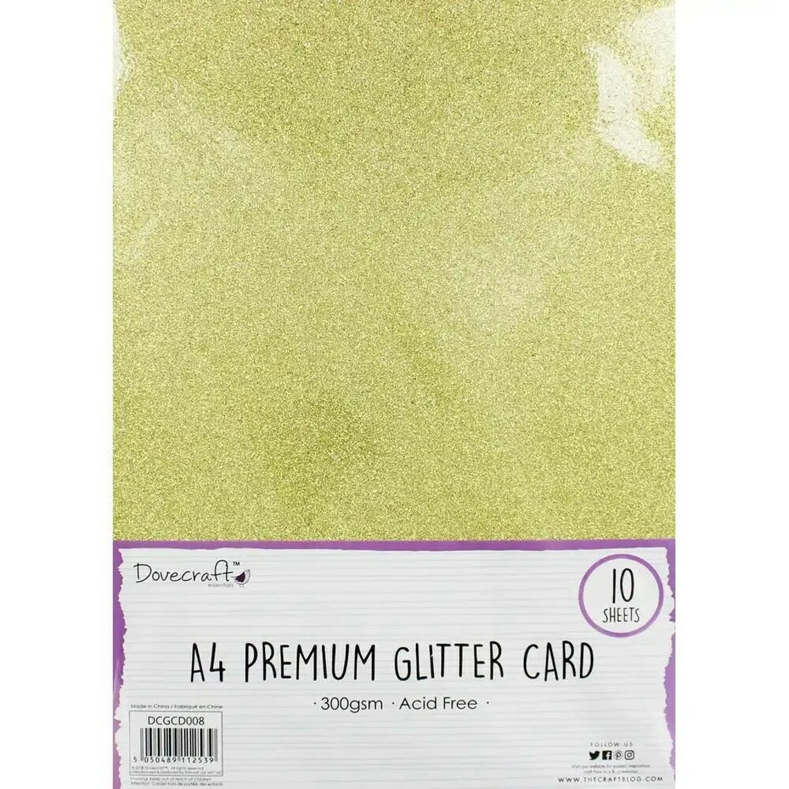 Dovecraft  Gold Glitter Card - A4 - 300gsm image 0