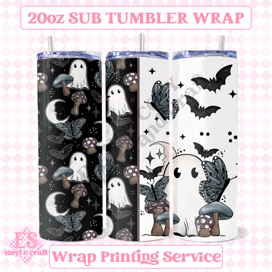 Cottagecore Ghostie - Full 20oz Tumbler Sublimation Print image 0