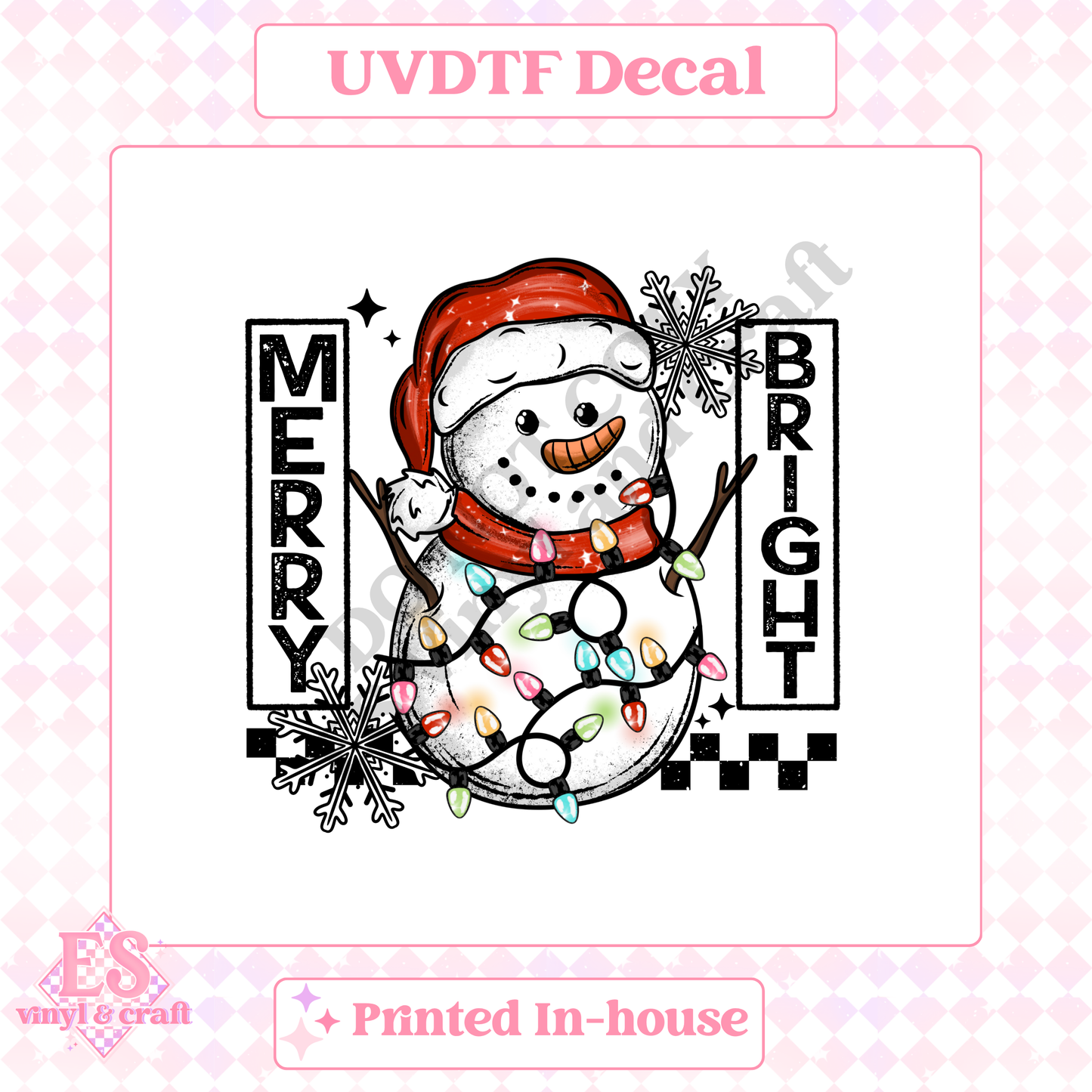 Merry and Bright Snowman - 12" x 12" Sheet (Various Options) image 4