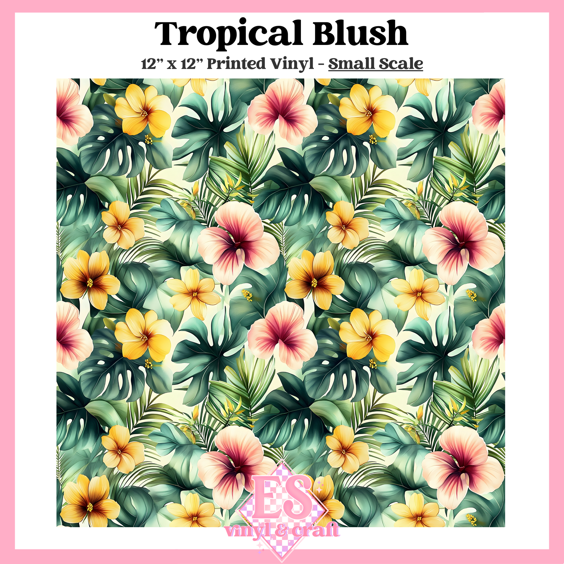 Tropical Blush - Small or Large Scale Options - 12" x 12" Sheet image 1