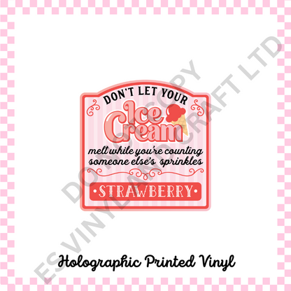 Ice Cream and Donut Labels - Teckwrap Holographic Printed Vinyl image 2