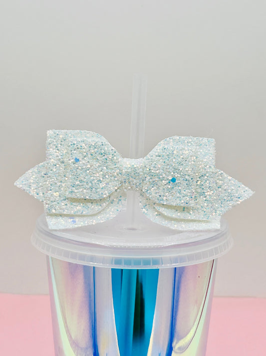Bow Straw Topper - Opal White image 0