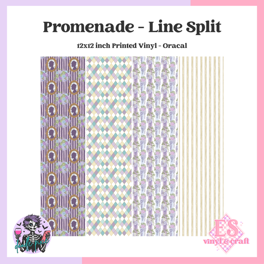 Promenade - Line Split 12" x 12" Printed Vinyl image 0