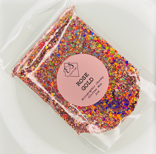 Rose Gold - Holographic Chunky Glitter Mix image 0