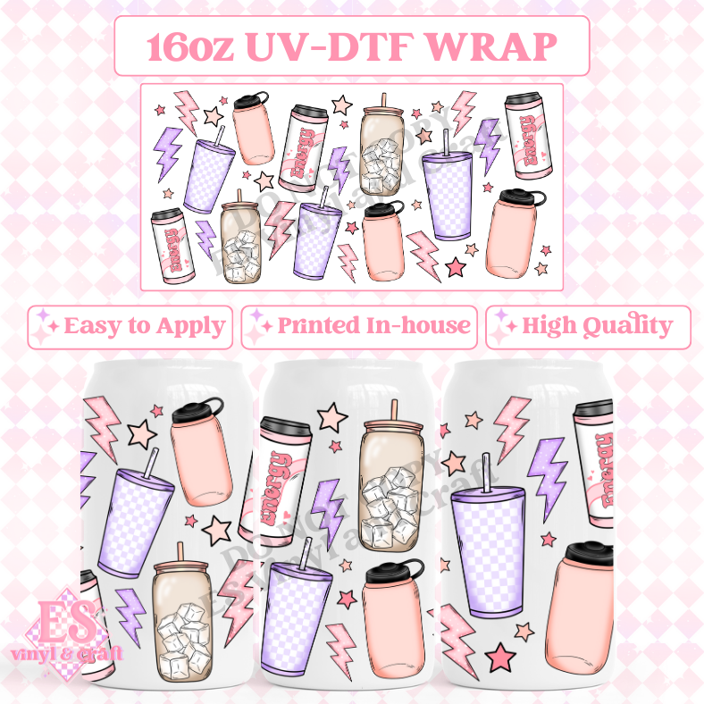 Drinks - 16oz Beer Can / Libbey UV-DTF Transfer image 0