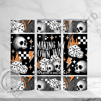 Betting on Myself (Black) - Full 20oz Tumbler Sublimation Ready To Print image 0