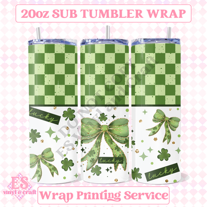 Lucky Bow - Full 20oz Tumbler Sublimation Print image 0
