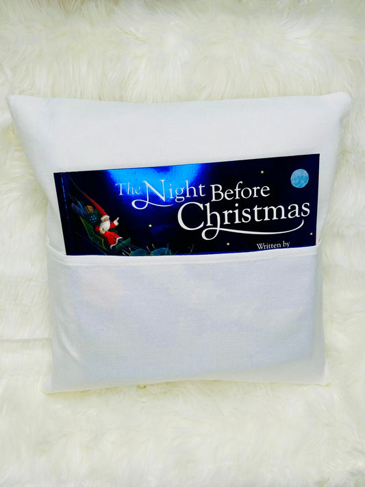 Story Book Cushion Cover - White Linen 40cm x 40cm image 0