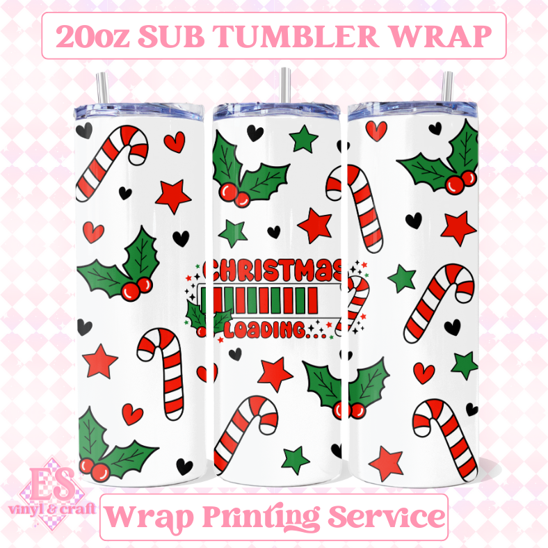 Christmas is Loading - Full 20oz Tumbler Sublimation Print image 0