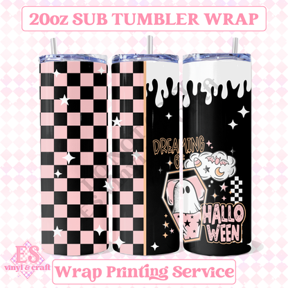 Dreaming of Halloween - Full 20oz Tumbler Sublimation Print image 0