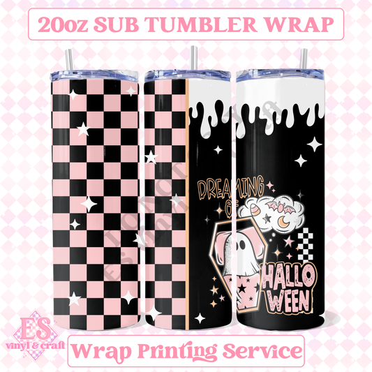 Dreaming of Halloween - Full 20oz Tumbler Sublimation Print image 0
