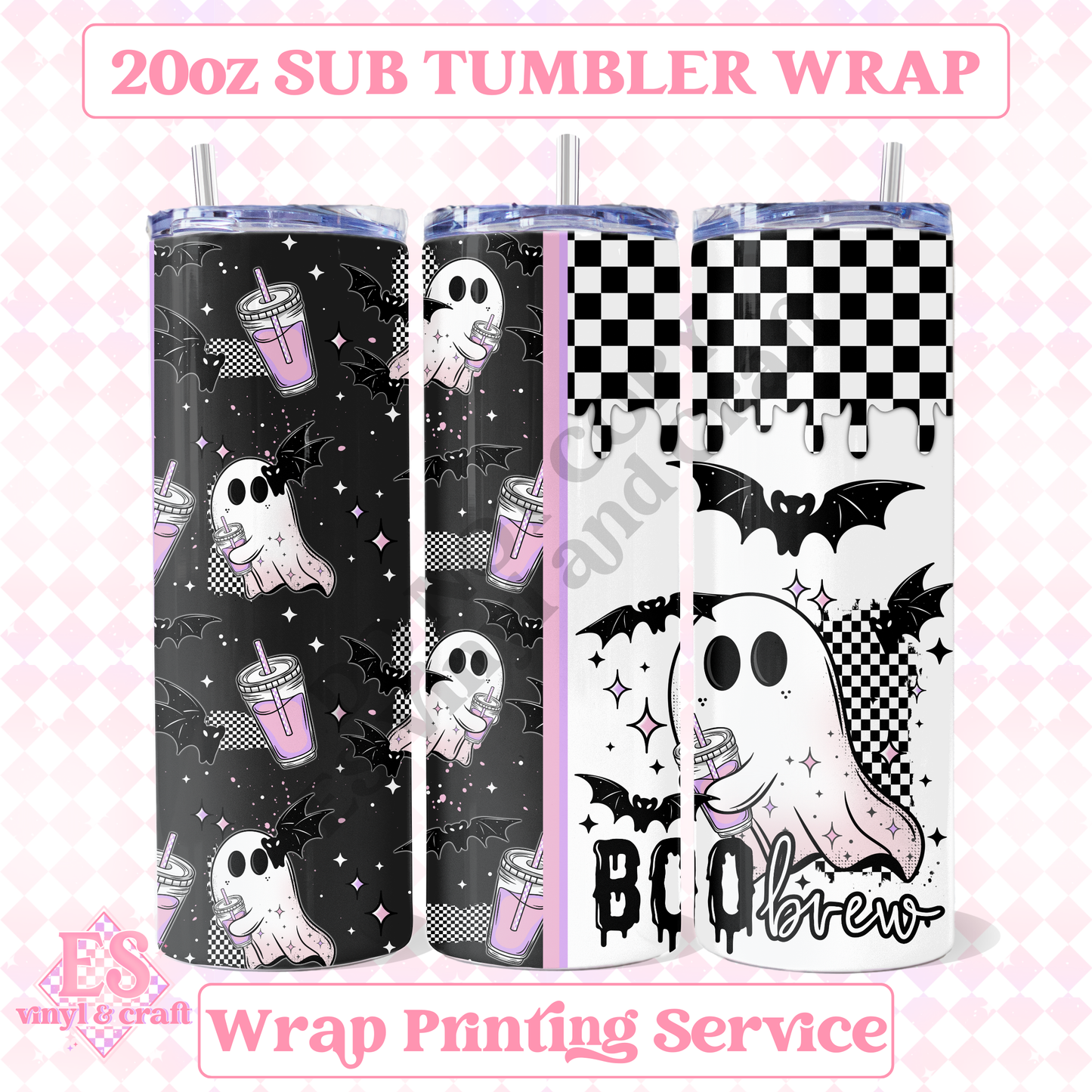 Boo Brew - Full 20oz Tumbler Sublimation Print image 0