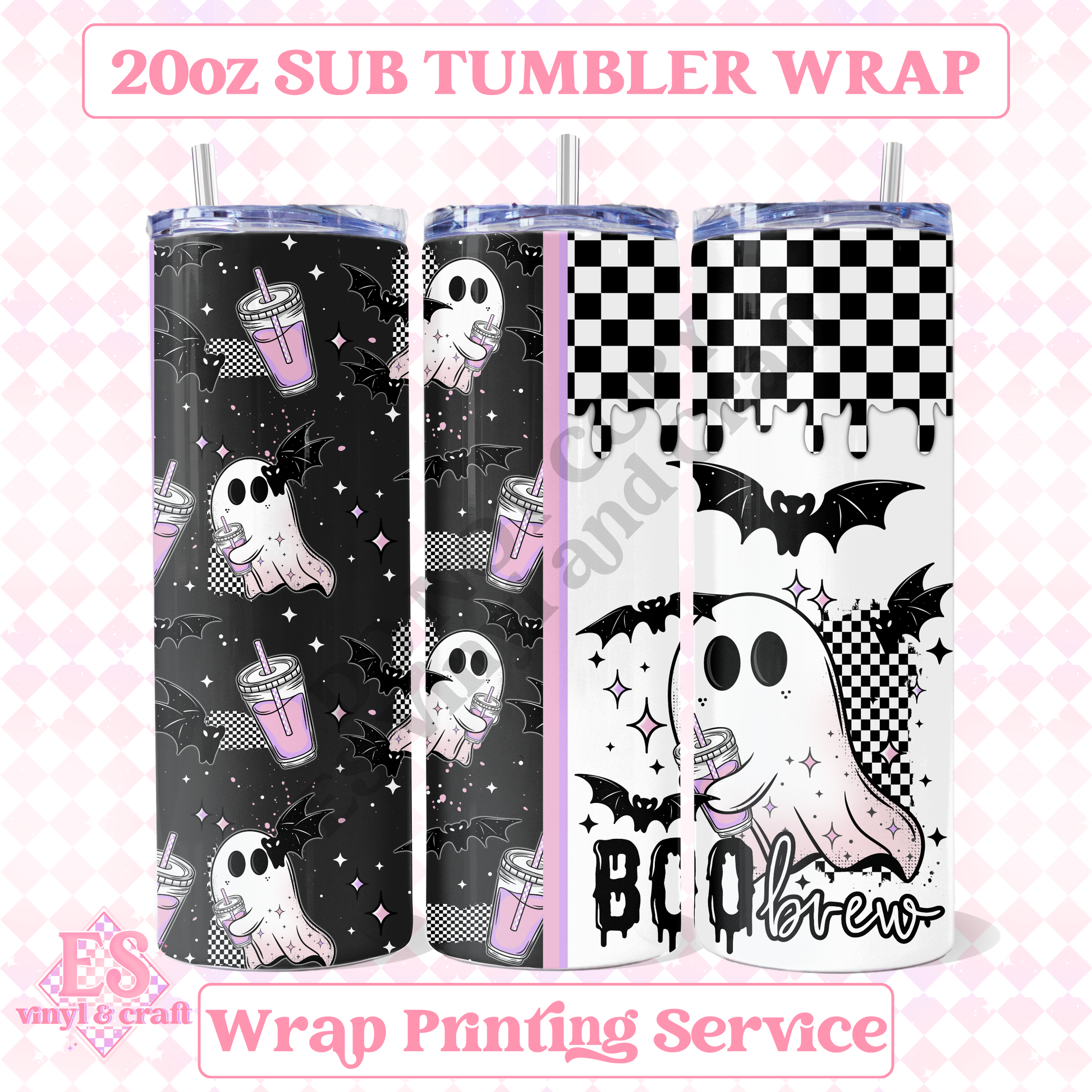 Boo Brew - Full 20oz Tumbler Sublimation Print image 0