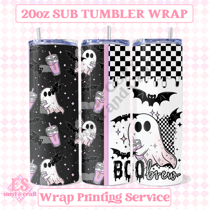 Boo Brew - Full 20oz Tumbler Sublimation Print image 0