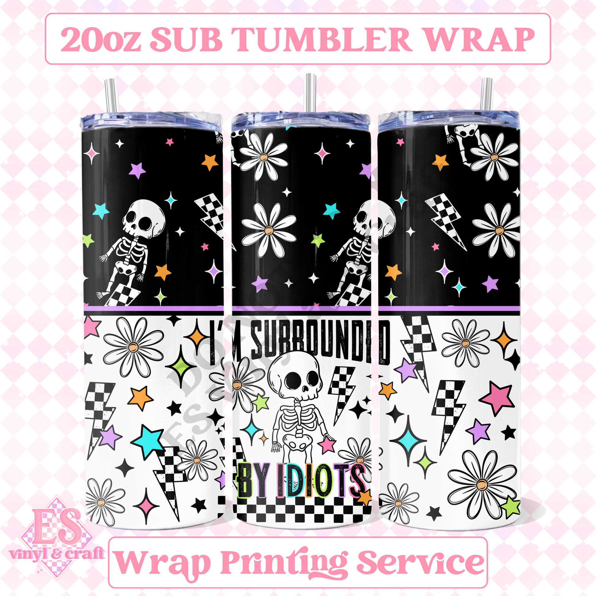 Surrounded by Idiots - Full 20oz Tumbler Sublimation Print image 0