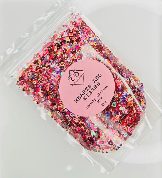 Hearts and Kisses - Glitter Shapes Chunky Glitter Mix image 0