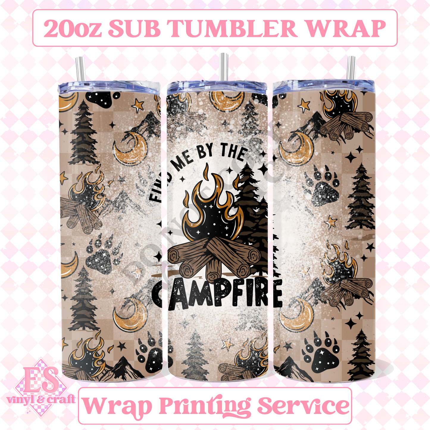 Campfire - Full 20oz Tumbler Sublimation Print image 0