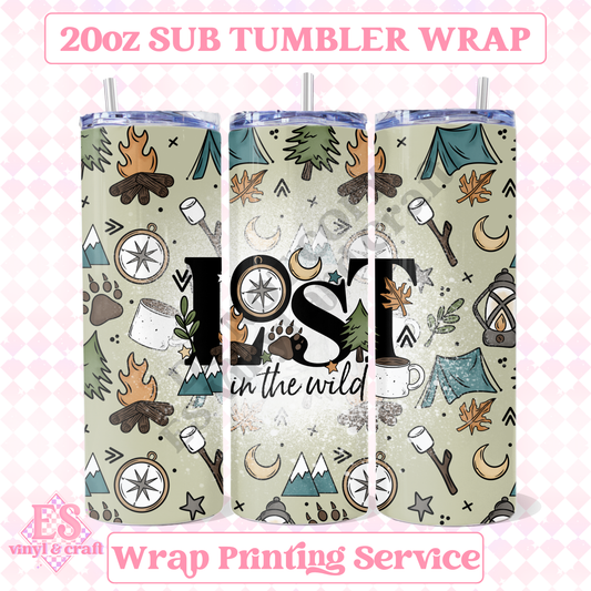 Lost in the Wild - Full 20oz Tumbler Sublimation Print image 0