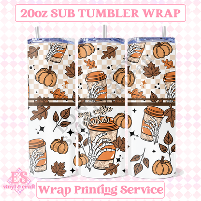 Cozy Coffee Weather - Full 20oz Tumbler Sublimation Print image 0