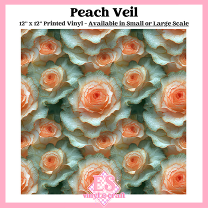 Peach Veil - Small or Large Scale Options - 12" x 12" Sheet image 0