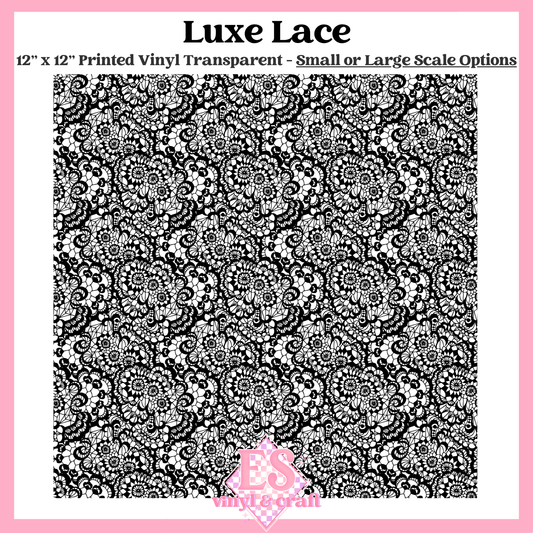 Luxe Lace Transparent - Small or Large Scale Options - 12" x 12" Sheet image 0