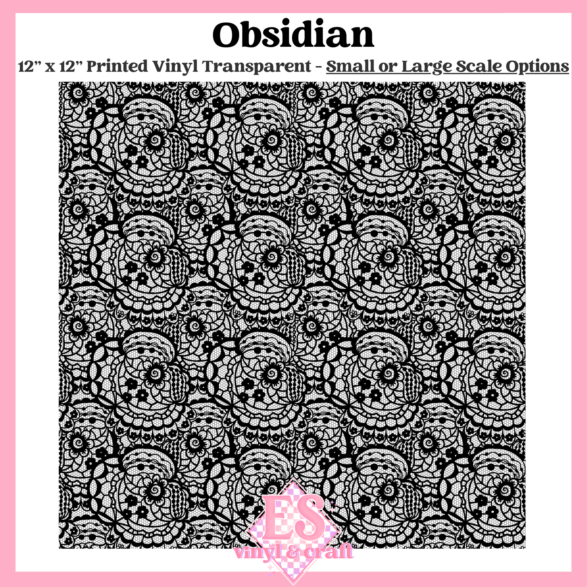 Obsidian Transparent - Small or Large Scale Options - 12" x 12" Sheet image 0