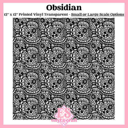 Obsidian Transparent - Small or Large Scale Options - 12" x 12" Sheet image 0