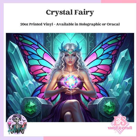 Crystal Fairy - 20oz Printed Tumbler Self Adhesive Vinyl image 0