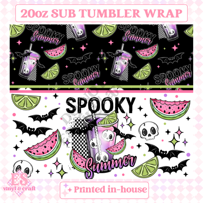Spooky Summer - Full 20oz Tumbler Sublimation Print image 1
