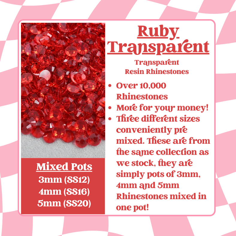 Rhinestone Mixed Pots - Transparent Series (3mm, 4mm, 5mm) image 7