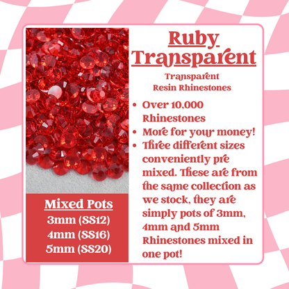 Rhinestone Mixed Pots - Transparent Series (3mm, 4mm, 5mm) image 7