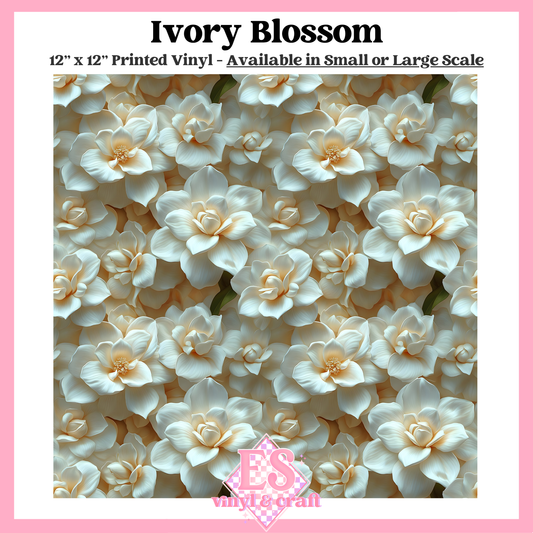 Ivory Blossom - Small or Large Scale Options - 12" x 12" Sheet image 0