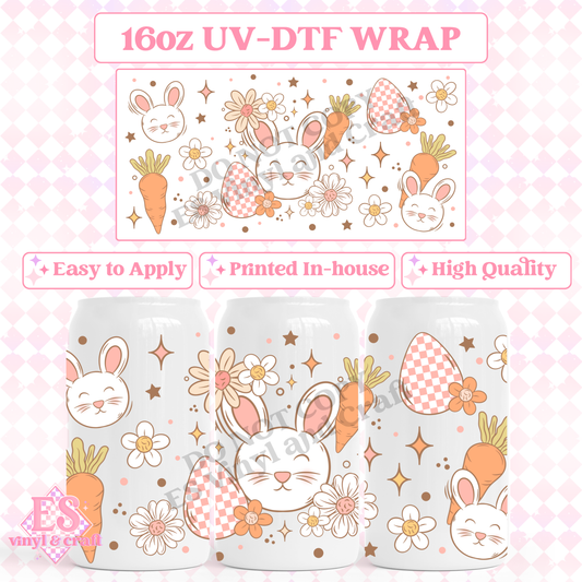 Bunny - 16oz Beer Can / Libbey UV-DTF Transfer image 0