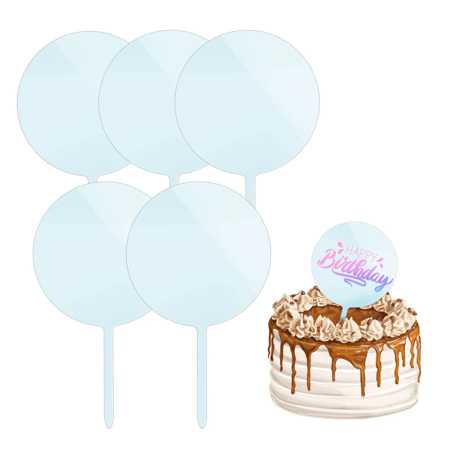 Teckwrap Cake Topper Acrylic Blanks image 1