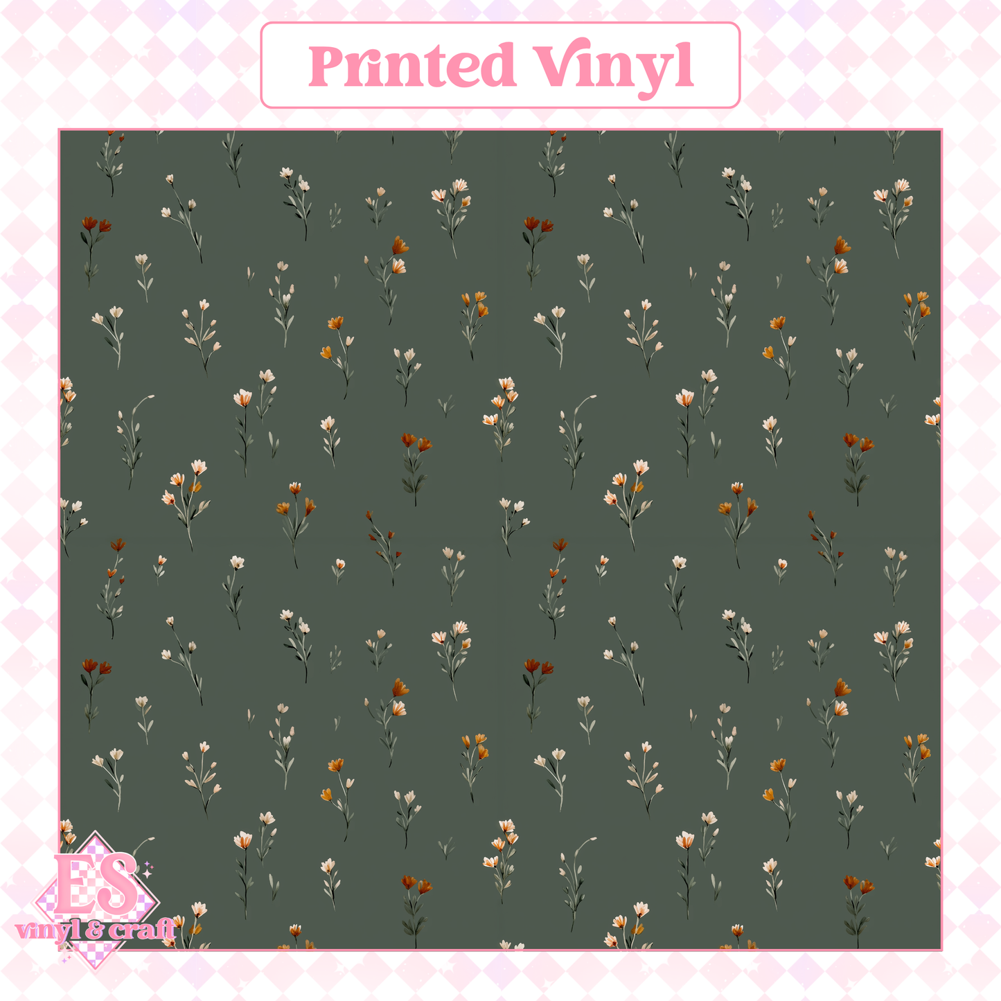 Tiny Meadow - UV Printed Vinyl 12" x 12" Sheet image 0