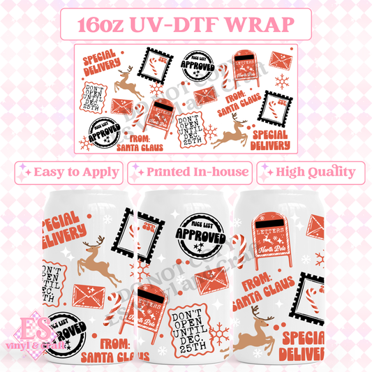 Special Delivery - 16oz Beer Can / Libbey UV-DTF Transfer image 0