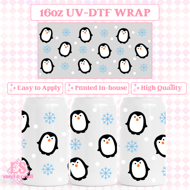 Christmas - 16oz Beer Can / Libbey UV-DTF Transfers image 13