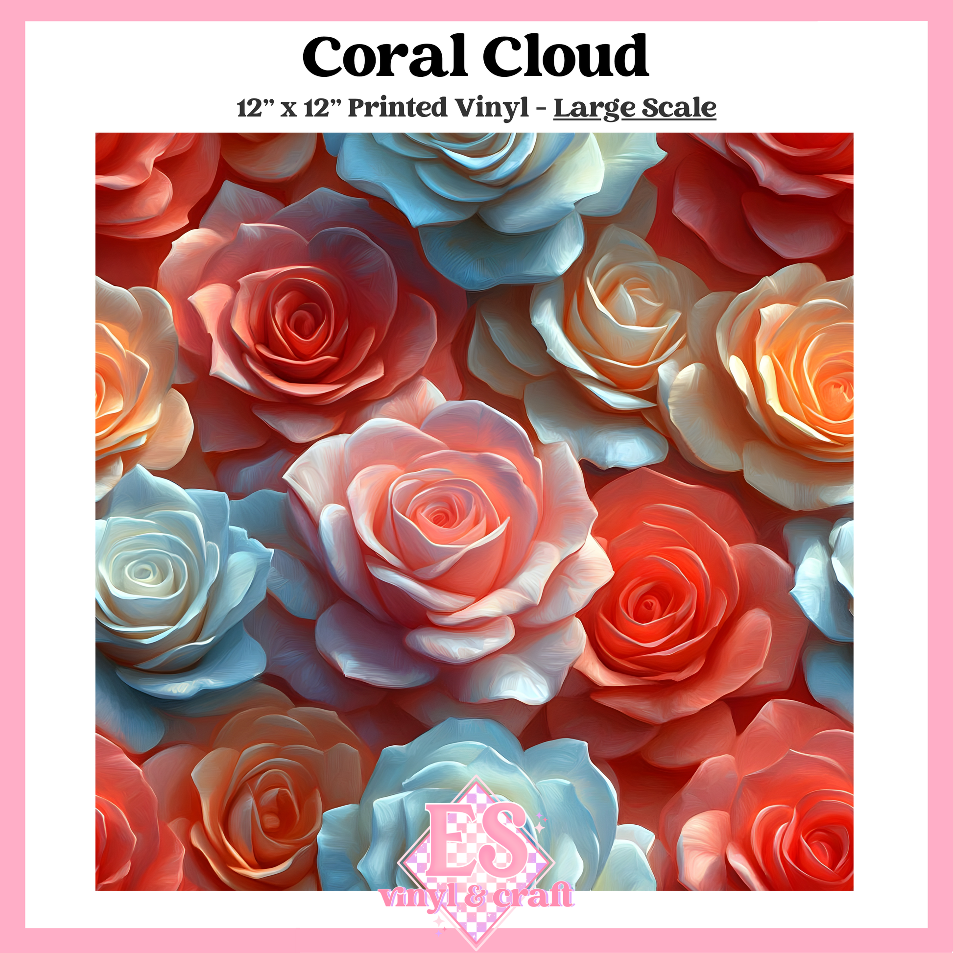Coral Cloud - Small or Large Scale Options - 12" x 12" Sheet image 2