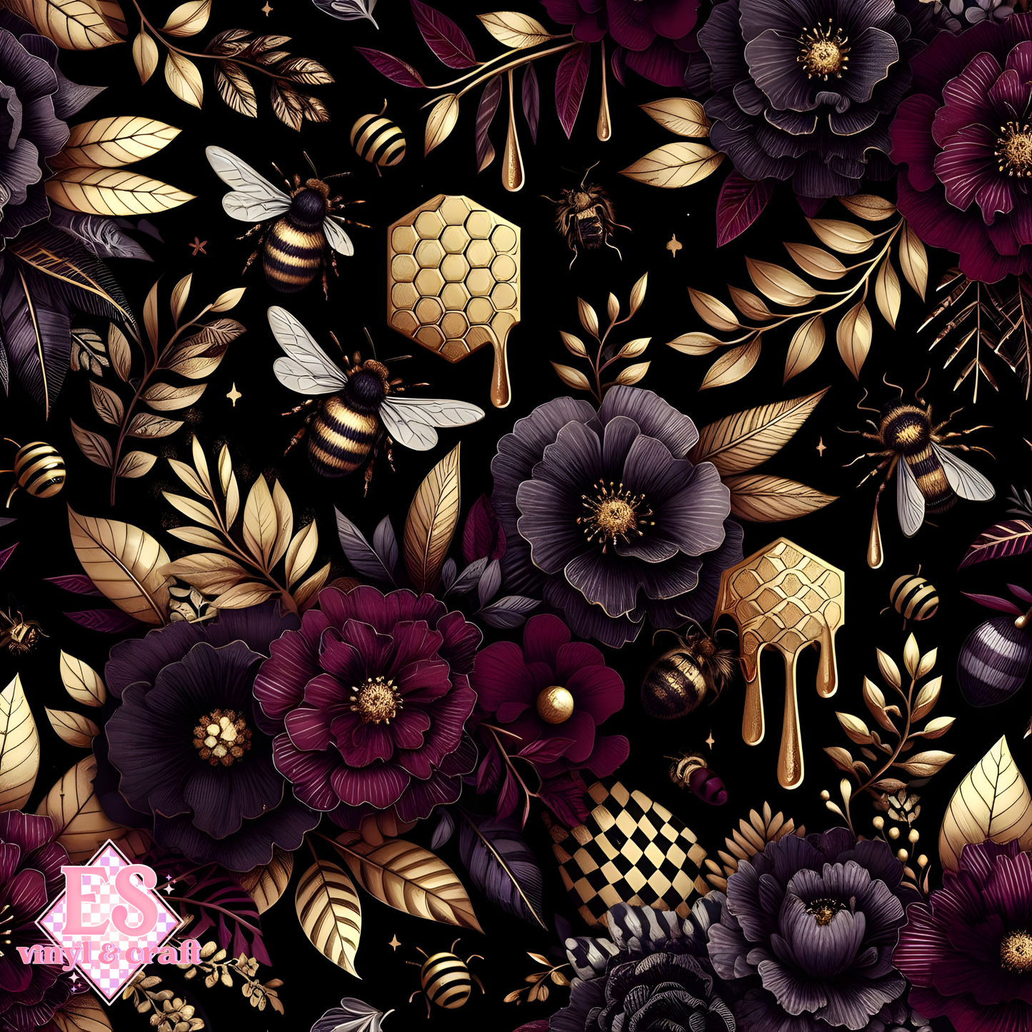 Nocturnal Honey Garden Collection - Section 1 - 12" x 12" Sheet image 6