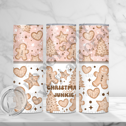 Christmas Junkie - Full 20oz Tumbler Sublimation Ready image 0