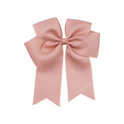 Dovetail Hair Bow Clip 6" - Dusty Pink image 0
